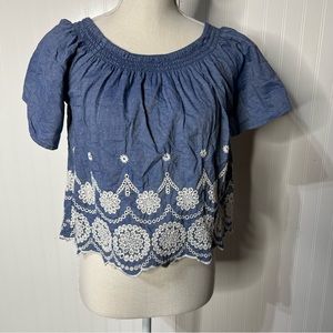 Banjara | Cold Shoulder Eyelet Shirt